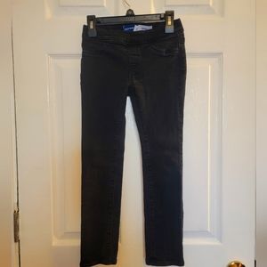 Old Navy skinny black jeggings, girls size 8
